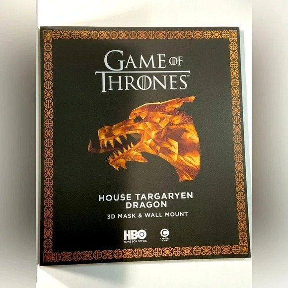 Game of Thrones - House Targaryen 3D Mask & Wall Mount  Book - DIY 🐉🎭 - Picture 1 of 16
